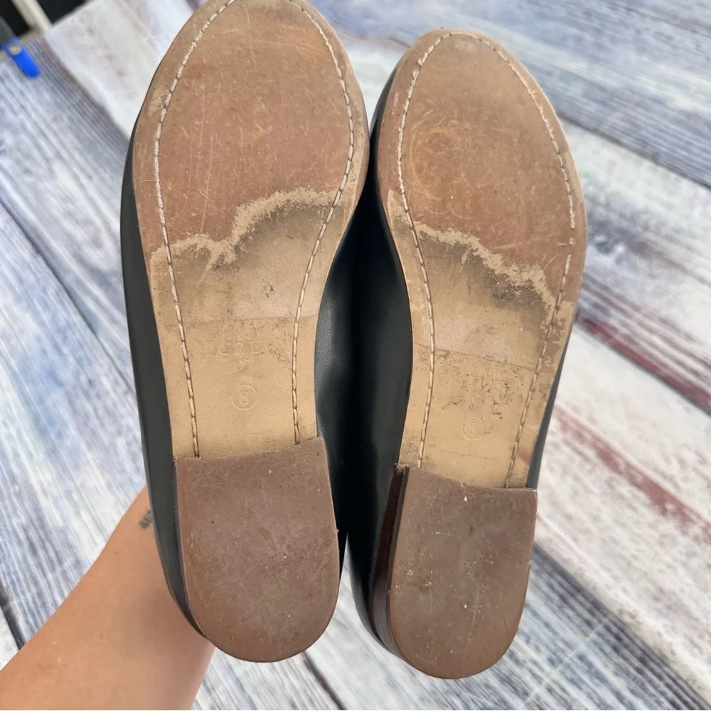 J. Crew Leopard Print Black Loafers
